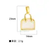 Accesorios para joyería diy directos de fábrica colgante H chapado en cobre colgante simple de piedra ojo de gato colgante de cisne microincrustado sin cadena