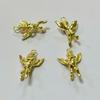 Colgante de angelito DIY de cobre fundido, material de latón tridimensional, pendientes colgantes creativos, fábrica de ropa, libélula