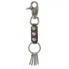 Llavero Corto Estilo Retro Simple con Decoración de Remache para Hombres, Popular en Europa y América, Accesorio Unisex para Bolso