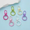 Llavero Color Macaron Accesorios para Joyería DIY Colgante Color Caramelo Hebilla de Puerta Llavero con Anilla de Resorte Colgante Colorido