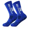 Calcetines deportivos antideslizantes para hombre, calcetines de fútbol, de media pantorrilla, antideslizantes, fútbol, bicicleta, calcetines cálidos