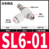 Conector de Tubería de Aire Neumático Cilindro Blanco Válvula de Mariposa Reguladora de Velocidad Sl6/8/10/12-M5/01/02/03/04 Corte