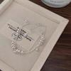 Pulseira de Miçangas Geométricas Irregulares para Mulheres, Anel Redondo Simples, Versátil Fashionável Personalidade Celebridade da Internet Prata S925 Banhada a Prata Joias