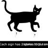Placa de Sinalização Transfronteiriça Nova para Halloween com Silhueta de Gato Preto para Decoração de Quintal, Gramado e Jardim para Halloween