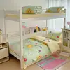 Juego de ropa de cama de gasa de doble capa de cuatro piezas para estudiantes, amigable con la piel y moderno, juego de cama y funda de edredón de nuevo estilo, juego de ropa de cama de tres piezas para dormitorio