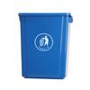 Cubo de basura sin tapa para el hogar de 40 L tipo abierto pequeño para interiores de cocina oficina cuadrado de plástico para separar cubeta personalización