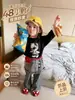 Roupa Infantil Estilo Coreano Meninas Camiseta de Manga Longa 26 Outono Novo Moda Bebê Menina Camiseta Top Estampada Bonita