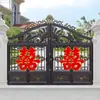 Personaje grande rojo "Feliz", aterciopelado y ahuecado, pegatina "Feliz" para puerta de unidad de alta gama, pegatina de pared para decoración de bodas, puerta de entrada estilo chino