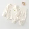 Conjunto de Ropa Interior para Bebé para Primavera y Otoño, Pijama de Manga Larga de Algodón Puro Sin Costuras para Otoño/Invierno para Niñas