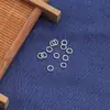 Plata de Ley 925 Redonda de un Solo Círculo Hecha a Mano DIY Joyería Pulsera Collar Conexión Final Accesorios Fábrica Stock Listo Entrega 48H