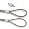 Manguito de Aluminio en Forma de 8 Agujero Simple/Doble Cable de Acero Trenzado Ovalado Abrazadera de Aluminio Conector de Aluminio Anillo de Manguito de Aleación de Aluminio Accesorios para Cable de Acero