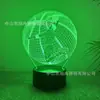 Luz nocturna 3D transfronteriza figura de estrella de fútbol baloncesto fútbol lámpara de mesa USB lámpara de regalo control remoto táctil 16 colores