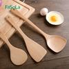 Pala inclinada de haya pala de madera de mango largo cuchara sin pintura cuchara utensilios de cocina cuchara sopera espátula de madera maciza cuchara para saltear gachas