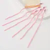 Cadena de Cuentas de Colores, Cadena de Cuentas de Ola Pintadas, Cadena con Colgante de Etiqueta de Hierro de 10 cm, Cadena de Material para Accesorios de Joyería Hechos a Mano para DIY