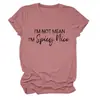 EU NÃO SOU MÁ, SOU PICANTE Camiseta Feminina Casual Fashionável de Gola Redonda e Manga Curta - Amazon Ebay Site Independente