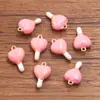 Acessórios de Joias DIY de Liga Metálica Multicor Ouro KC Esmalte 3D Fruta Maçã Laranja Coração Pingente Liga de Zinco