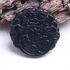 Pendente Dragão e Fênix de Jade Tinta de Xinjiang para Homens e Mulheres Jade Preto Verde Jade Serpentino Cinto de Jade Pingente de Jade Magnético Atacado