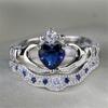 Wish Anillo de Compromiso Popular Europeo y Americano de Venta Caliente Nuevo Electrochapado Bicolor con Circonita Incrustada en Forma de Huevo de Ganso
