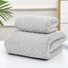 Toalla de baño lisa, bordada, con diseño de espiga de trigo, piña y rayas, absorbente, de secado rápido, de forro polar coral.