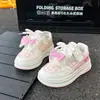 Sapatos Rasos Femininos com Laço de Renda 2026 Nova Moda Infantil Primavera/Verão Sapatos Casuais Versáteis Tênis Esportivos Xadrez