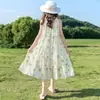 Vestido sin mangas para niña Verano 2025 Nuevo Vestido de verano Mediano y Grande Moda Infantil Celebridad de Internet Vestido de Princesa Vestido de Niña Moderno