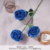 Rosa Princesa de 3 Cabeças Simulada Flor Artificial Buquê de Casamento Floral Feito à Mão Paisagismo para Salão de Casamento DIY Parede de Flores Arranjo de Flores de Chão
