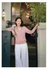 Nuevo cárdigan de punto para mujer de lana 100% con cuello redondo, popular y elegante, hecho de hilo Yangzi, lavable a máquina, lana Puyuan