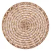 Alfombrilla Redonda Tejida de Yute Seleccionada Cuidadosamente, Aislante de Calor para Mesa, Decoración de Mesa de Comedor, Salvamanteles Estilo Occidental, Salvaplatos para Ollas, Resistente a Altas Temperaturas, Anti-Quemaduras, Disponible para Dropshipping