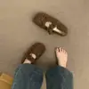 Zapatos mullidos forrados de polar First Encounter para mujer, Botas de nieve suaves para exteriores de invierno, Zapatos de algodón cálidos de felpa para el viento nocturno
