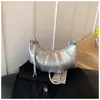 Bolso de Hombro Casual Retro de Moda Tipo Bollo para Mujer, Bolso Cruzado de Hombro de Moda Estilo Coreano Ins, Bolso Cruzado Sencillo de Color Sólido para el Día a Día