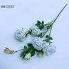Rosa de múltiples cabezas Rosa de esquina de rama alta Flor de simulación Arreglo floral para auditorio de boda Arte floral de interior Flor falsa de paisaje de ajuste suave