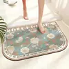 Alfombrilla de suelo de tierra de diatomeas minimalista nórdica para baño de casa, entrada de inodoro, absorbente de agua, antideslizante, secado rápido, alfombrilla para pies, venta al por mayor