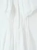 Comercio Exterior Transfronterizo Ropa de Mujer 2025 Otoño e Invierno Nueva Ropa de Mujer Estilo Europeo y Americano Dulce Vestido de Tirantes sin Mangas con Volantes y Cuello en V