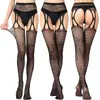 Meias Liga Europeias e Americanas Sexy, Calças Jacquard, Calças de Tela Abertas com Recortes Tamanho Grande, Meias Arrastão, Meias Body com Moda