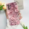 Funda Creativa con Tema de Flores para Teléfono Samsung S25Ultra A90 Rosa S26Plus Cubierta Protectora Adecuada S24 Carcasa Blanda TPU