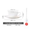 Juego de Tazas de Café de Porcelana Ósea Jingdezhen, Juego Sencillo Estilo Europeo para el Té de la Tarde, Tazas de Café para el Hogar con Platillo y Borde Dorado
