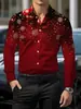 Camisa Otoño 2026 Cruzada Casual Navidad Ropa para Hombre Europea y Americana Camisa Estampada Cárdigan Camisa de Manga Larga