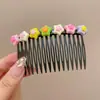 Pente invertido requintado e fofo para penteados estilo princesa, presilhas laterais para cabelo para mulheres, acessórios de cabelo com laço estilo coreano e presilhas de cabelo da moda para estilizar e arrumar fios soltos