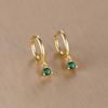 Moda Estilo Japonês e Coreano Exquisite Mini Pequeno Simples Argola de Orelha Colorido Brilhante Zircônia Pingente Brincos Brincos Brincos Femininos