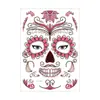 Pegatinas de Tatuaje Impermeables de Halloween, Pegatinas de Rostro de Muerte para Mascarada, Pegatinas de Tatuaje al por Mayor para Suministro Transfronterizo