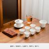 Conjunto de serviço de chá de porcelana branca de gordura de ovelha Dehua conjunto de bule doméstico tigela com tampa xícara de chá conjunto de bandeja de chá conjunto de chá kung fu