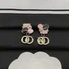 Pendientes Chanel/Letra Doble C Estilo Nuevo 2026, Moda Socialité Tendencia Retro Francés Lujo Ligero Pendientes, Venta al por Mayor desde Fabricante