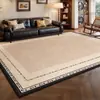Tapete para Sala de Estar, Estilo Francês Vintage, Lavável e Resistente a Manchas, Adequado para Sofá e Mesa de Centro, com um Toque de Luxo Leve e Sofisticado
