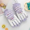Luvas Infantis, Acolchoadas, Fofas, Menina, Compatíveis com Tela de Toque, Luvas Quentes, Forradas com Fleece, à Prova de Frio, Repelentes à Água, Luvas de Esqui