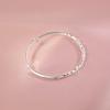 Pulseira de anel liso com padrão de martelo banhada a prata 925 para mulheres 2023 novo design popular de nicho pulseira de puxar