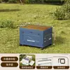 Caja de Almacenamiento para Camping al Aire Libre Puerta Lateral Extra Grande Camping Cubierta de Madera Caja Plegable Caja Organizadora de Almacenamiento para Maletero de Coche