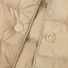 Integrada de Aerolínea Ligera para Mujer Plumón de Pato Blanco Estación Europea de Gama Alta Chaqueta con Cuello en V Chaqueta Ligera Corta para Mujer Primavera y Otoño
