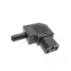 Enchufe de Corriente AC 10A 250V Codo Cabeza Recta Enchufe en L Macho y Hembra Conector de Empalme DIY
