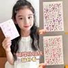 Adesivos de Borboleta Desenho Animado para Crianças com Diamantes, Adesivos de Rosto para Shows, Autoadesivos sem Cola, Adereços de Maquiagem para Apresentações de Palco de Meninas