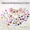 Decoraciones Coloridas de Aleación 3D Corazón Inclinado Dopamina para Uñas, Populares en Japón y Corea, Decoraciones para Uñas del Día de San Valentín